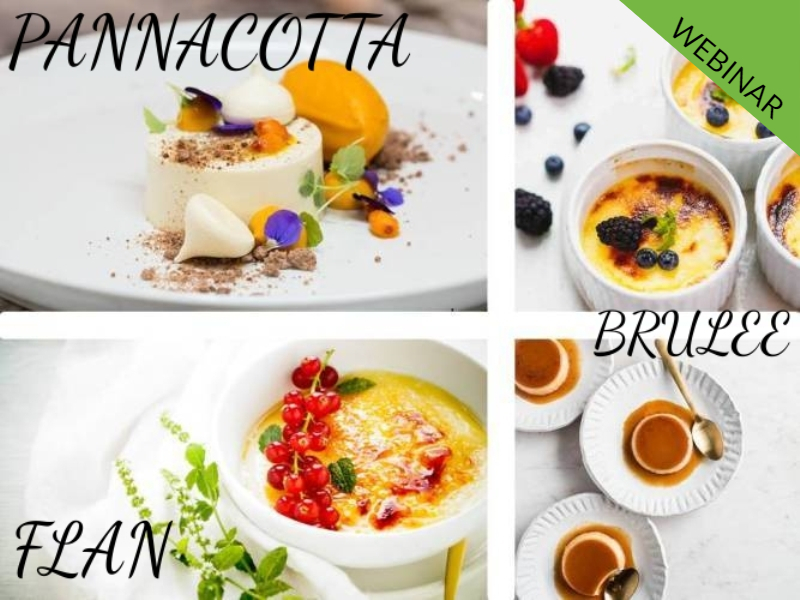 BRULEE-PANNA COTTA-FLAN - Εξ αποστάσεως παρακολούθηση webinar