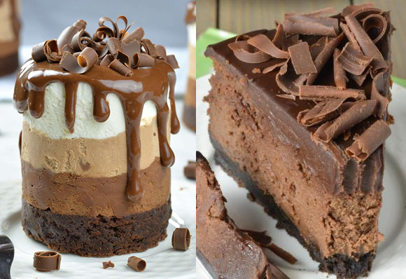 TRIPLE BROWNIE MOUSSE CAKE & CHOCO CHEESECAKE