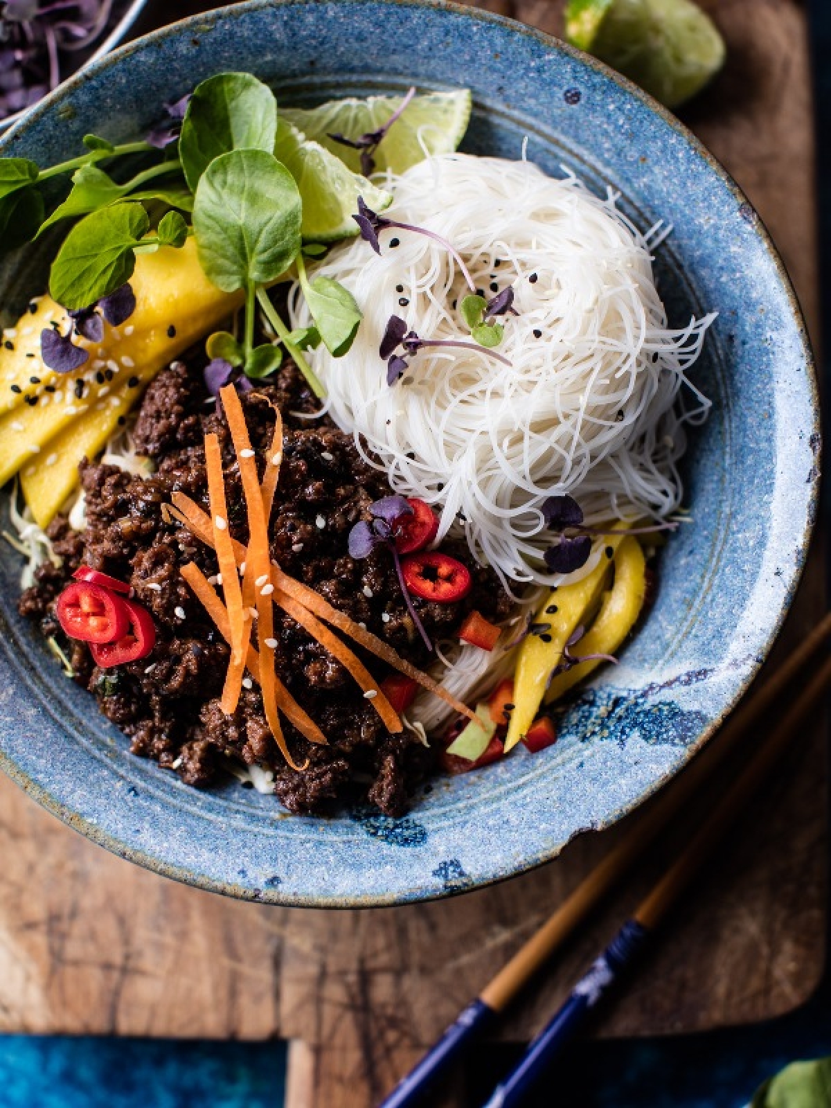 Mango Beef Noodle Salad